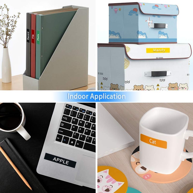 Pristar Compatible for DYMO Embossing 3D Plastic Label Tapes 9mm, Work with DYMO Junior Home Embossing Label Maker, Organizer Xpress Pro, Neon Pink/Orange/Green/Gold/Silver, 3/8" x 9.8', 10-Pack - Image 5